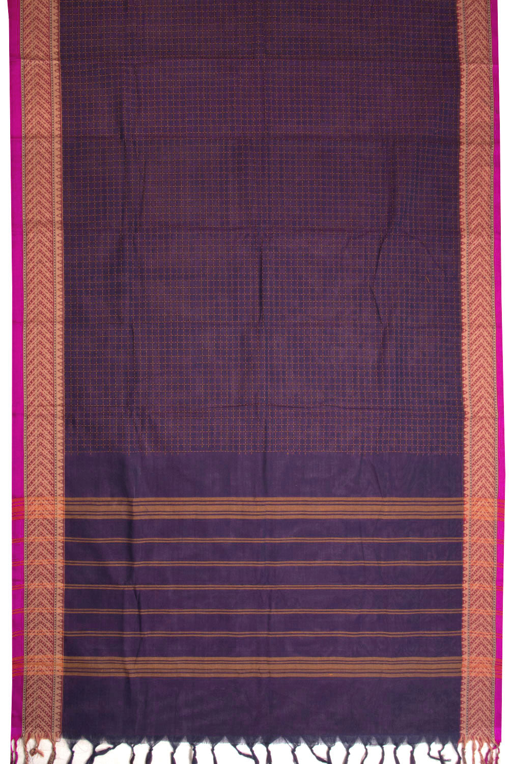 Purple Handloom Chettinad Cotton Saree 10069994 - Avishya