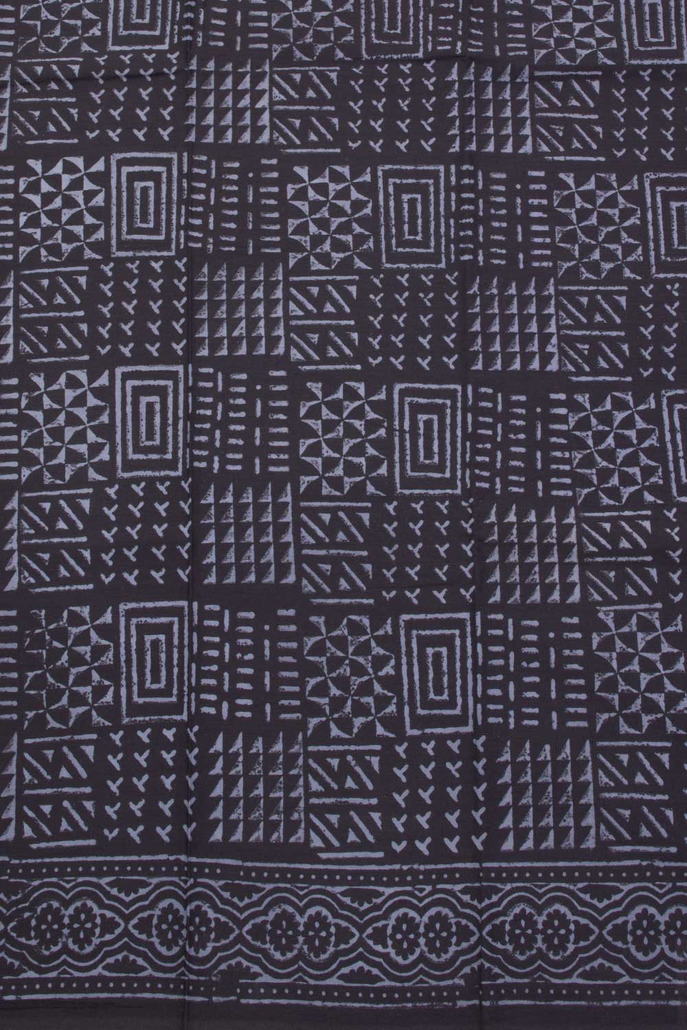 Black 3-Piece Mulmul Cotton Salwar Suit Material With Kota Dupatta 10070095 - Avishya