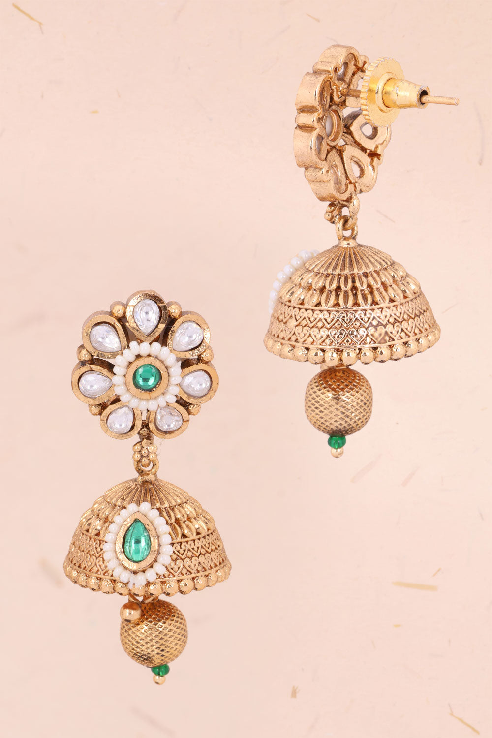 Handcrafted Gold Plated Kundan Earring 10069636 - Avishya  