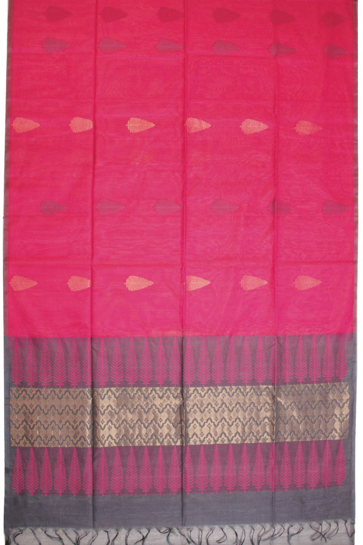 Pink Handloom Kovai Silk Cotton Saree 10069039 - Avishya
