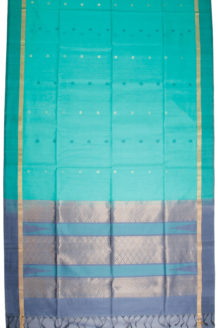 Green Handloom Kovai Silk Cotton Saree 10069037 - Avishya