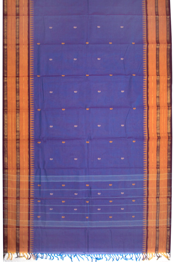 Blue Handloom Chettinad Cotton Saree 10070027 