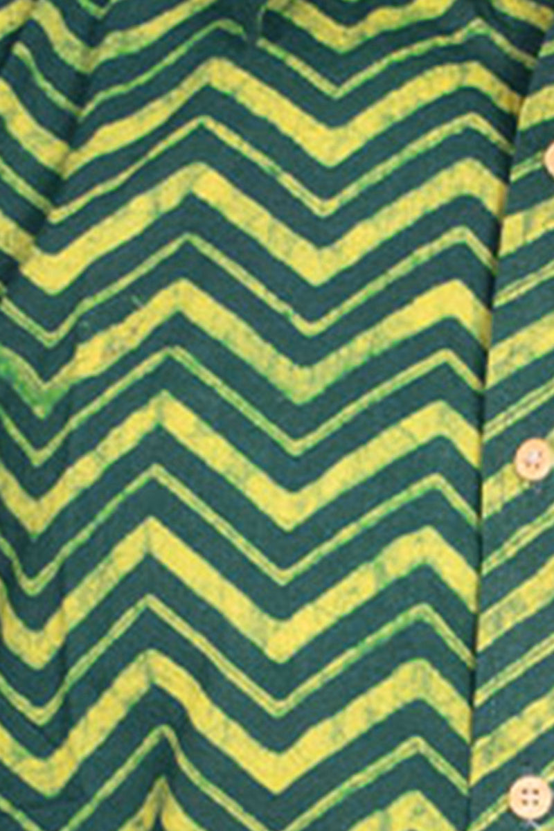 Indigo Handblock Printed  Organic Cotton Shirt