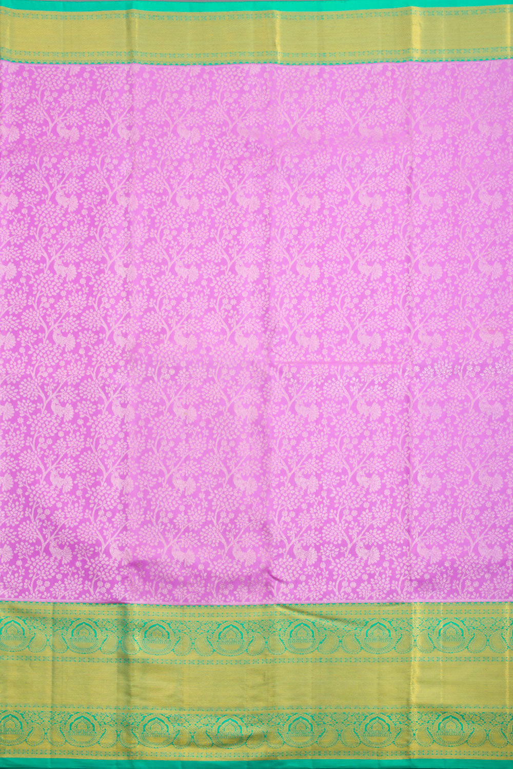 Orchid Pink Pure Zari Kanjivaram Silk Saree 10062461