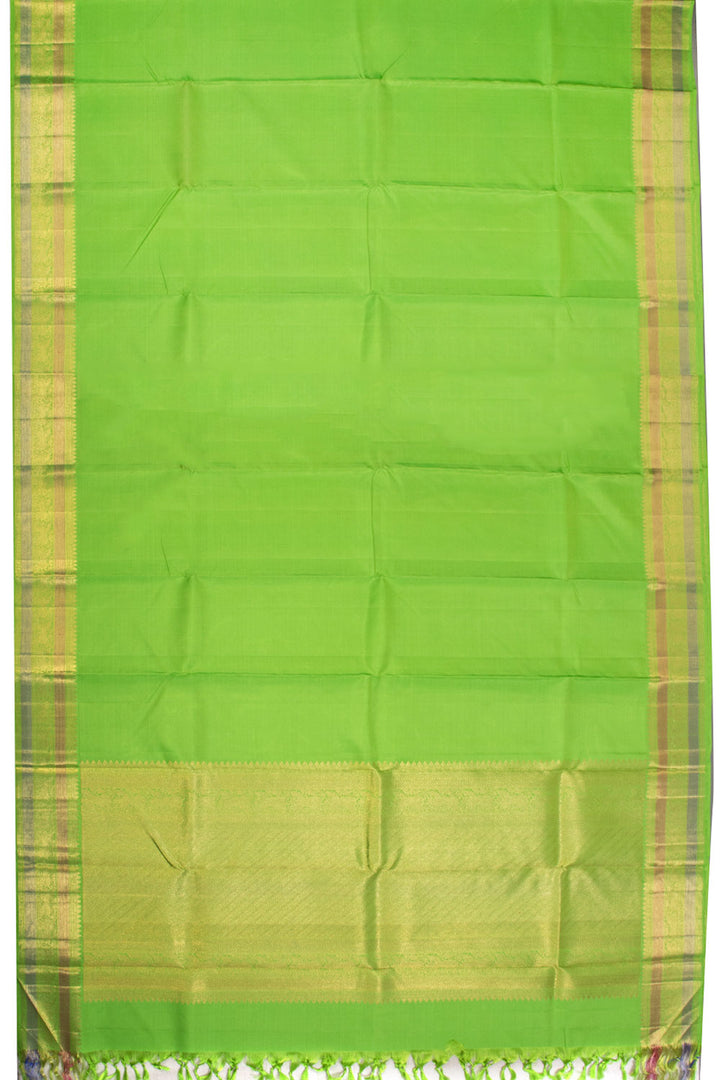 Lime green Handloom Kanjivaram silk saree - Avishya