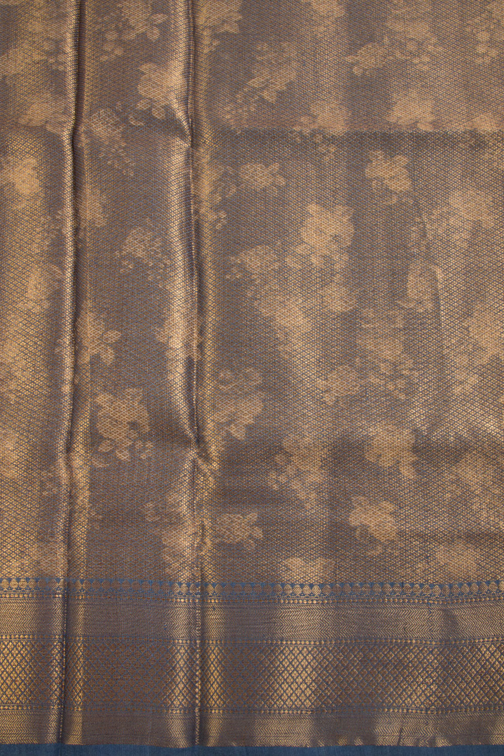 Grey Printed Banarasi Tussar Silk Saree - Avishya