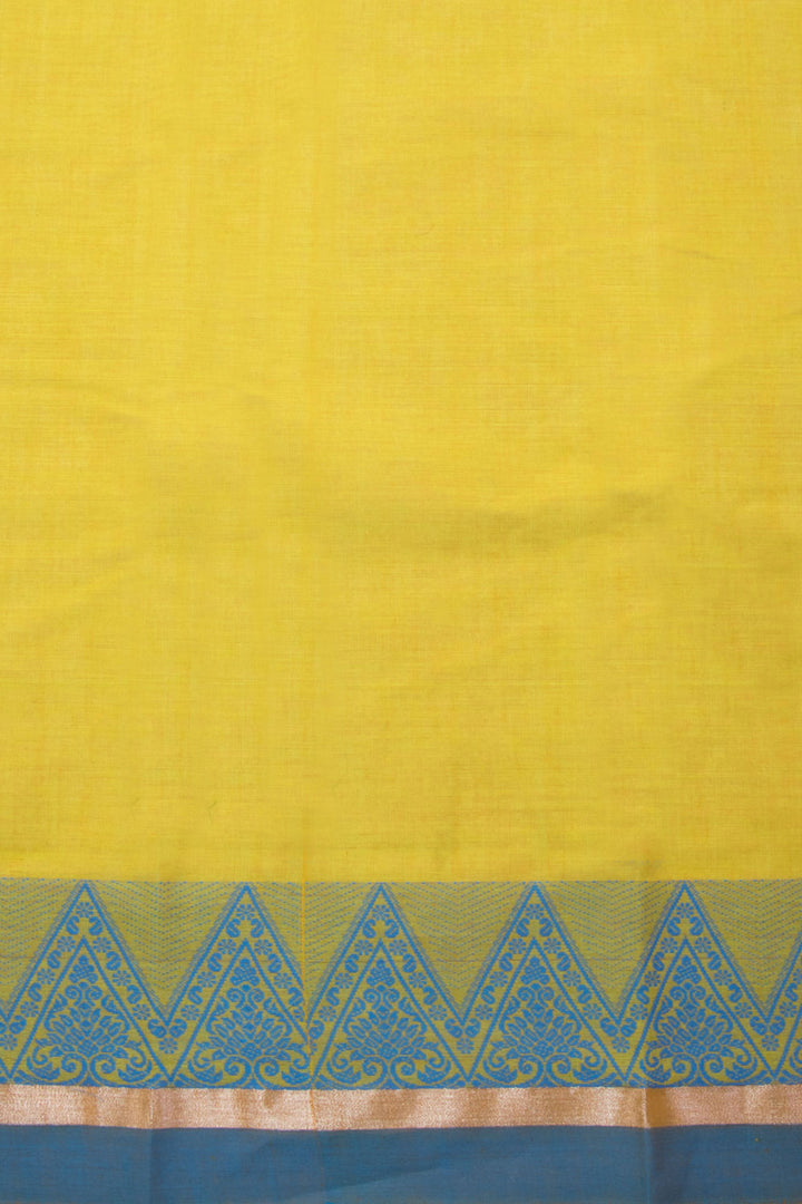 Yellow Handloom Chettinad Cotton Saree 10070026 - Avishya