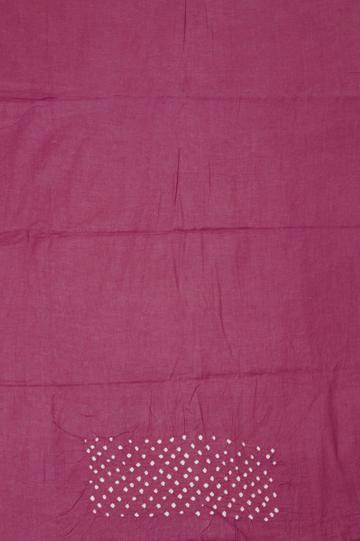 Moss Green Bandhani Cotton 3-Piece Salwar Suit Material - Avishya