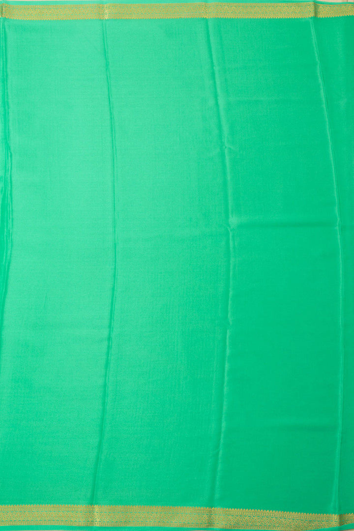 Green Mysore Crepe Silk Saree - Avishya