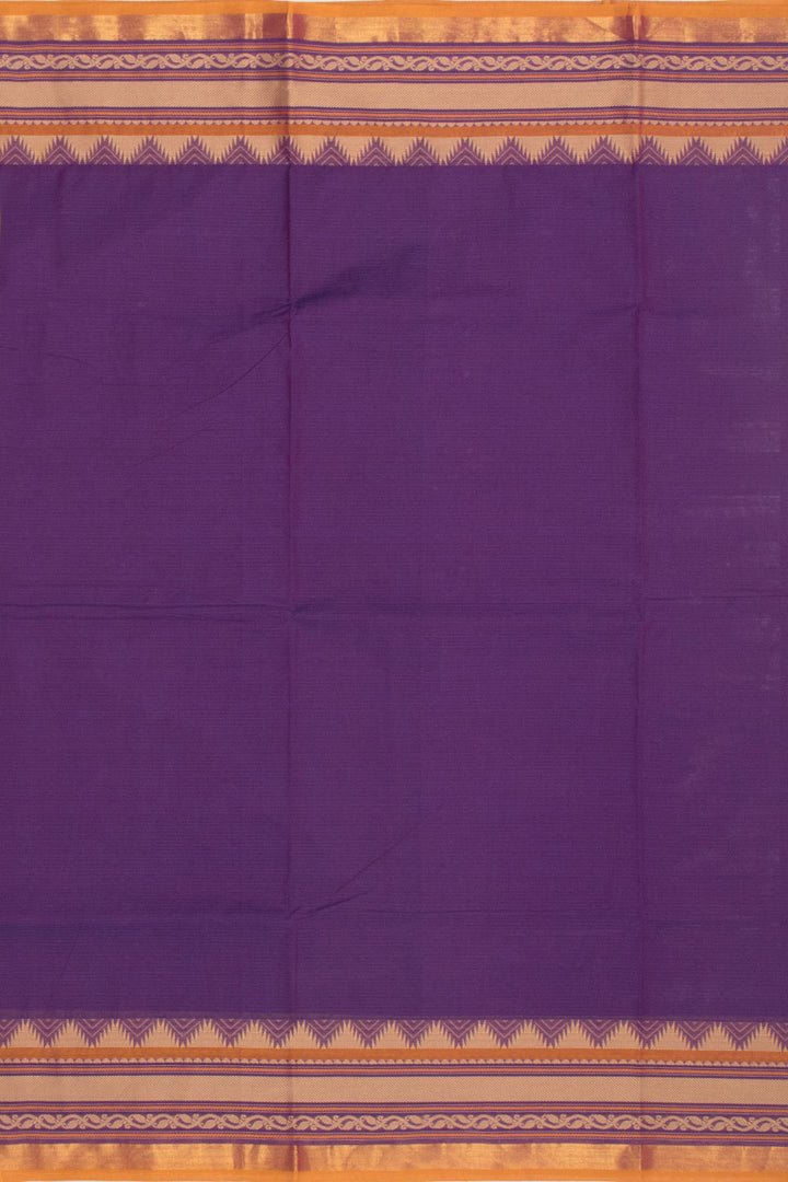 Purple Handwoven Kanchi Cotton Saree - Avishya