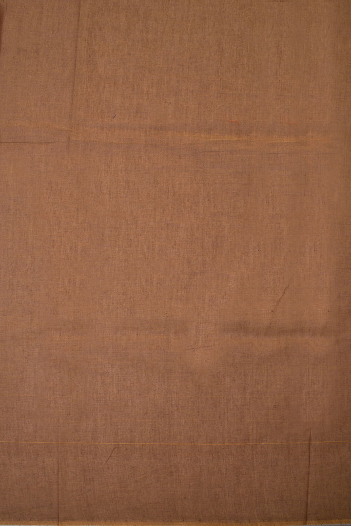 Brown Handwoven Kanchi Cotton Saree - Avishya