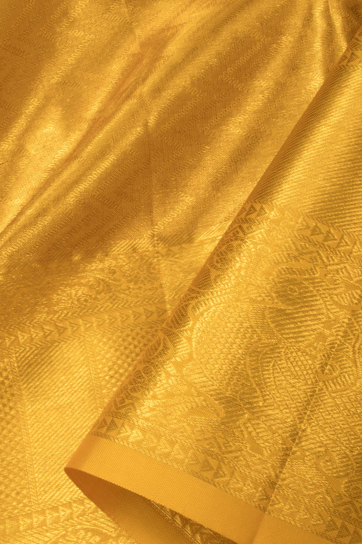Golden Shade Kanjivaram Pattu Pavadai Materia-Avishya
