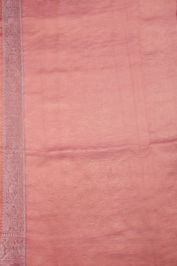 Copper Brown Banarasi crushed Tissue Organza Saree - Avishya