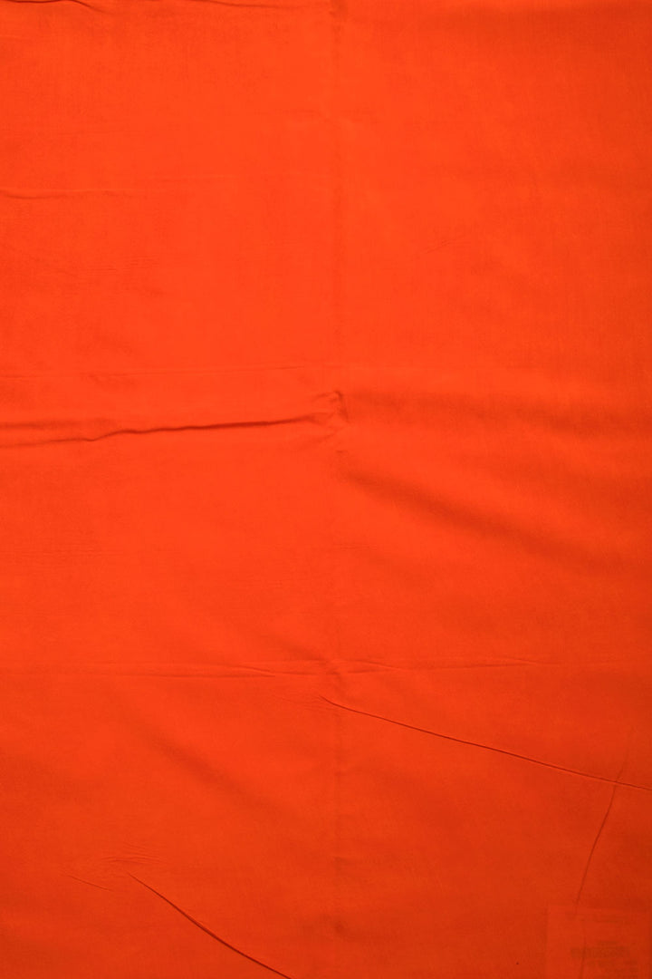 Orange Batik Printed Muslin Silk Saree-Avishya