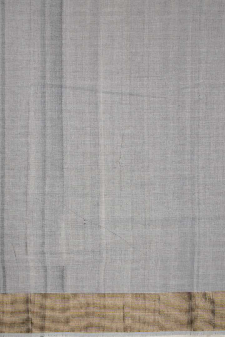 Grey Handloom Paithani Cotton Saree 10068437 - Avishya