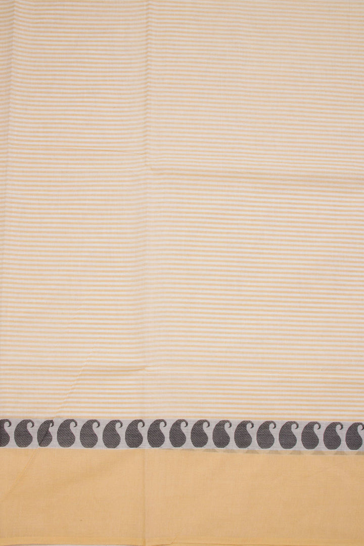 Beige Handwoven Kanchi Cotton Saree 10069298 - Avishya