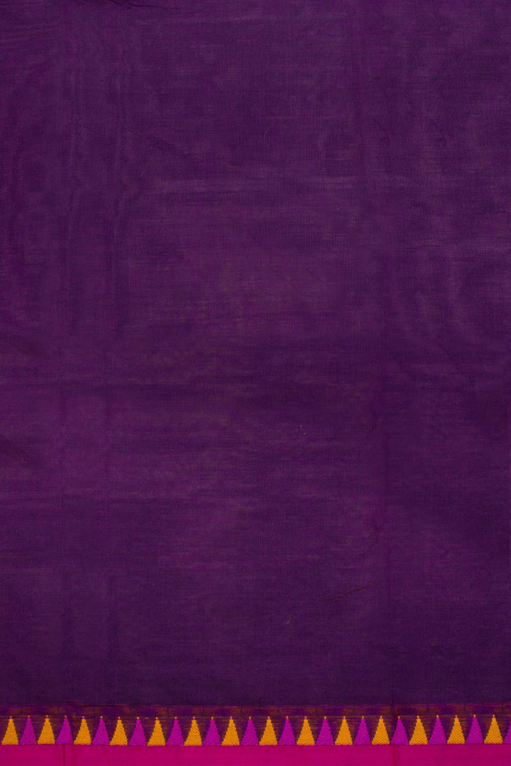 Purple Handwoven Kanchi Cotton Saree 10069304 - Avishya