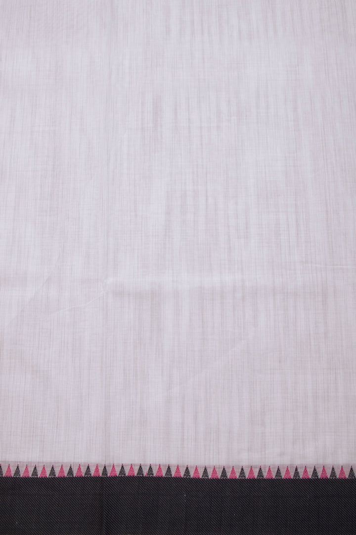 Off White Handwoven Kanchi Cotton Saree 10069333 - Avishya