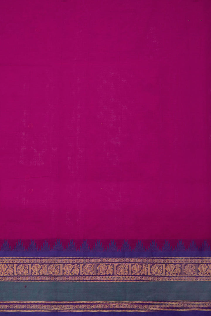 Pink Handwoven Kanchi Cotton Saree 10069334 - Avishya
