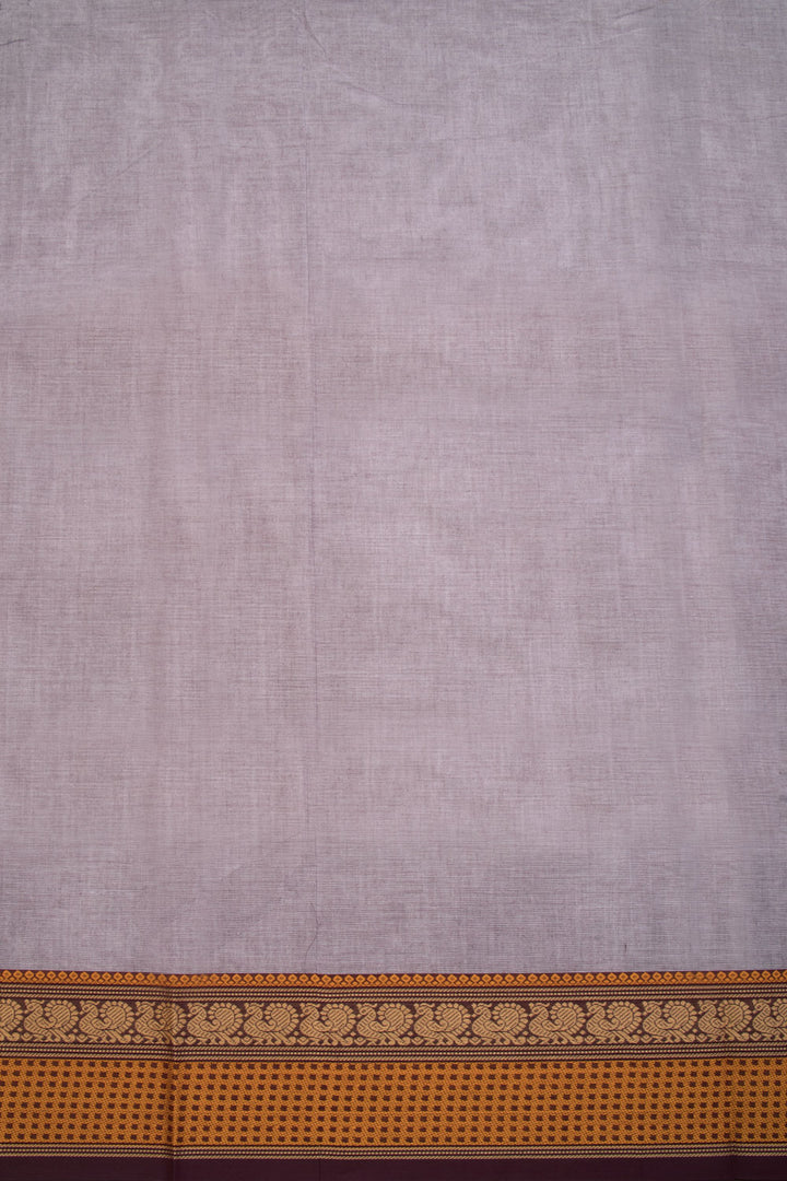 Grey Handwoven Kanchi Cotton Saree 10069337 - Avishya