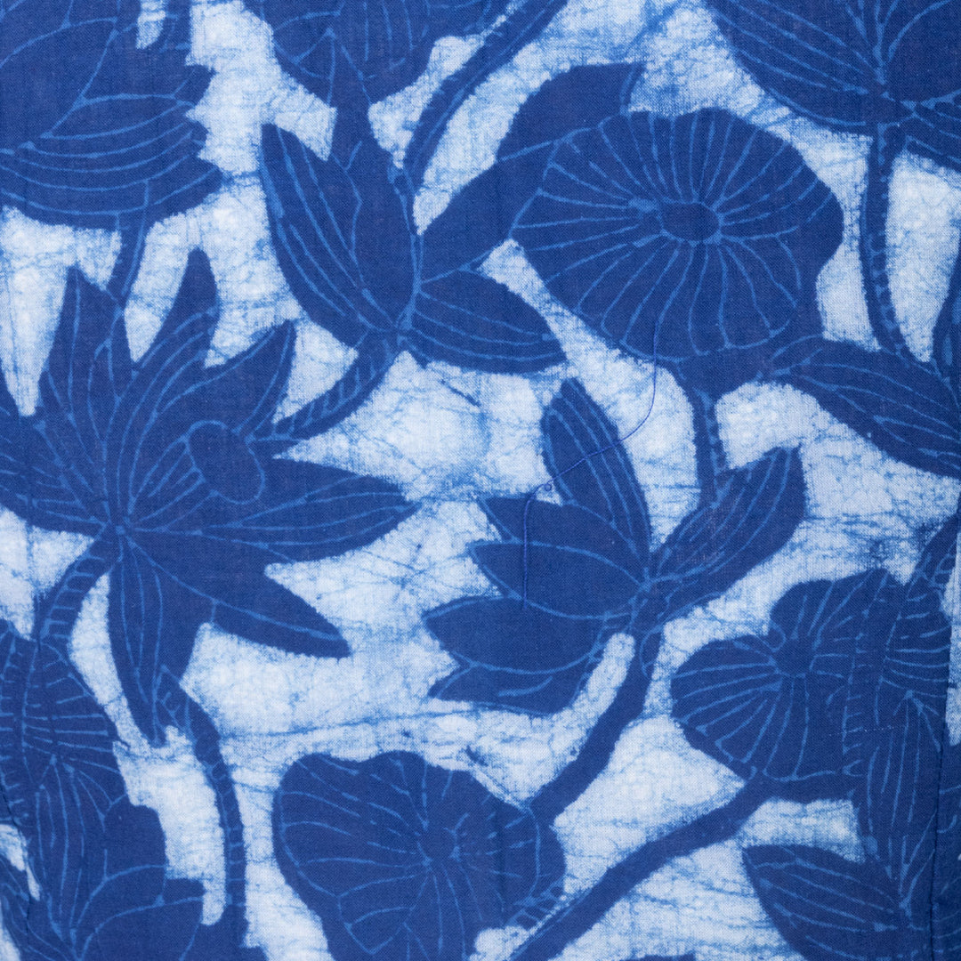 Blue Indigo Handblock Printed Cotton Blouse Without Lining 10069480 - Avishya