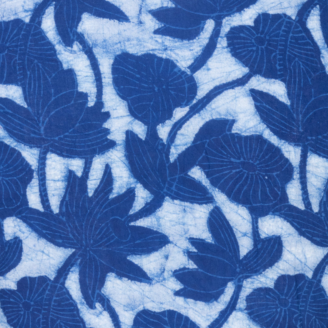 Blue Indigo Handblock Printed Cotton Blouse Without Lining 10069511 - Avishya