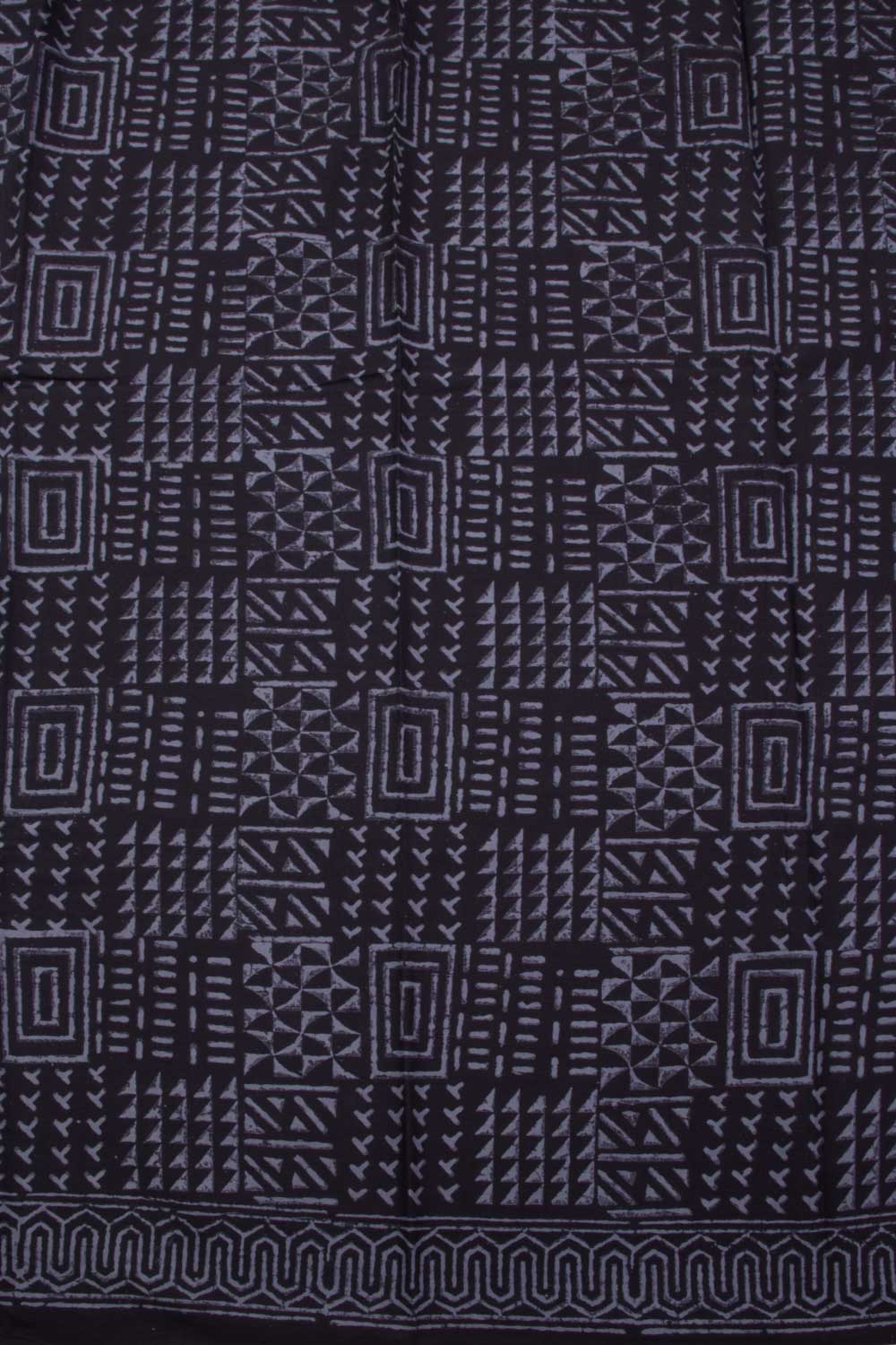 Black 3-Piece Mulmul Cotton Salwar Suit Material With Kota Dupatta