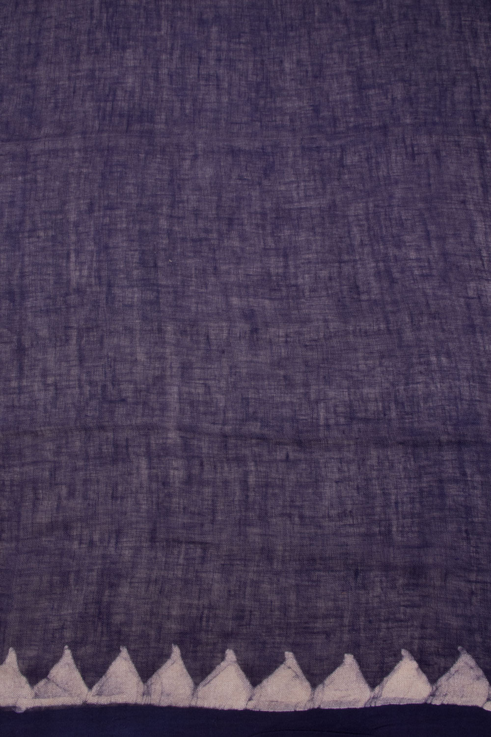 Azure Blue Batik Linen Saree 10070272 - Avishya