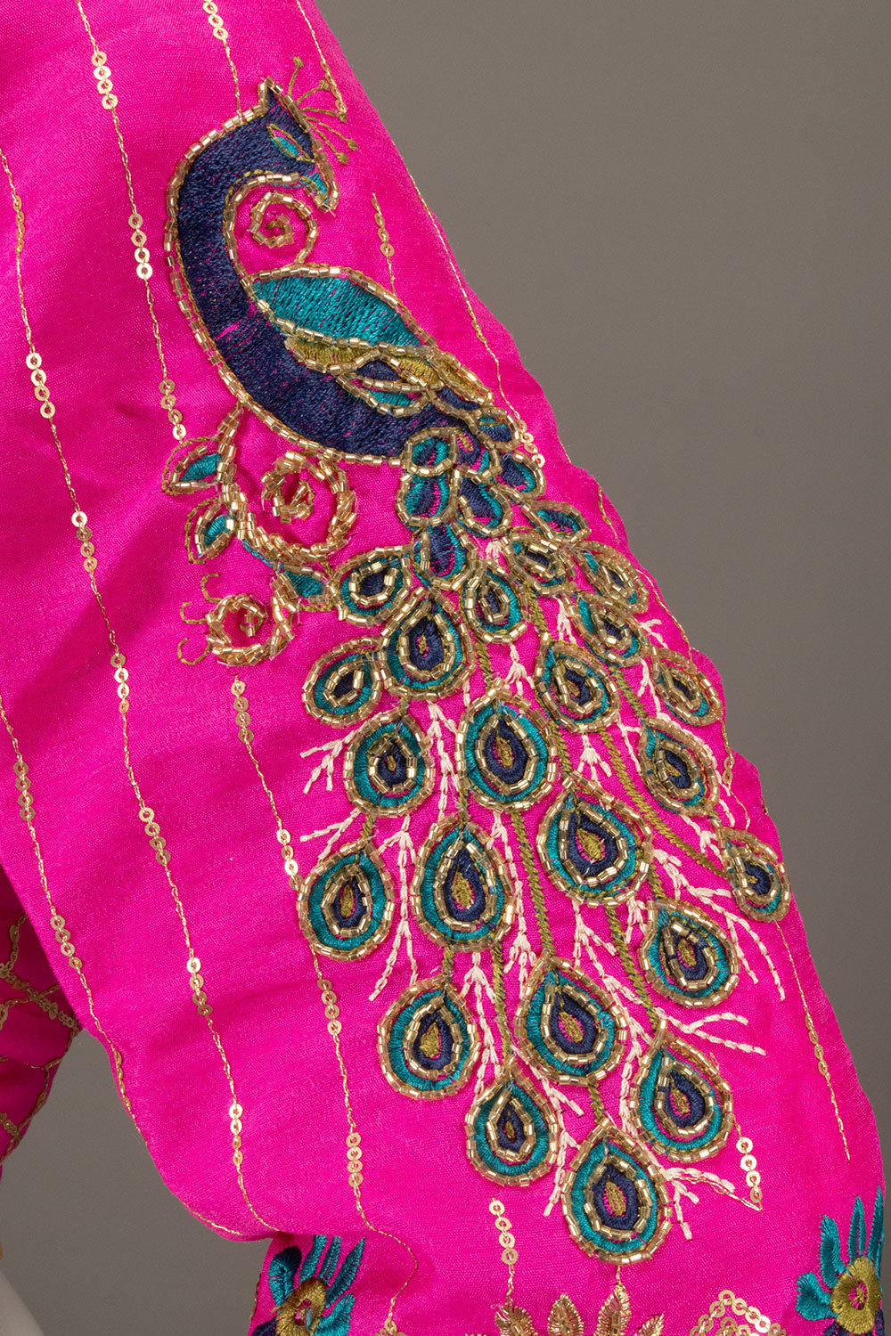 Pink Handcrafted Paithani Lehenga-Avishya