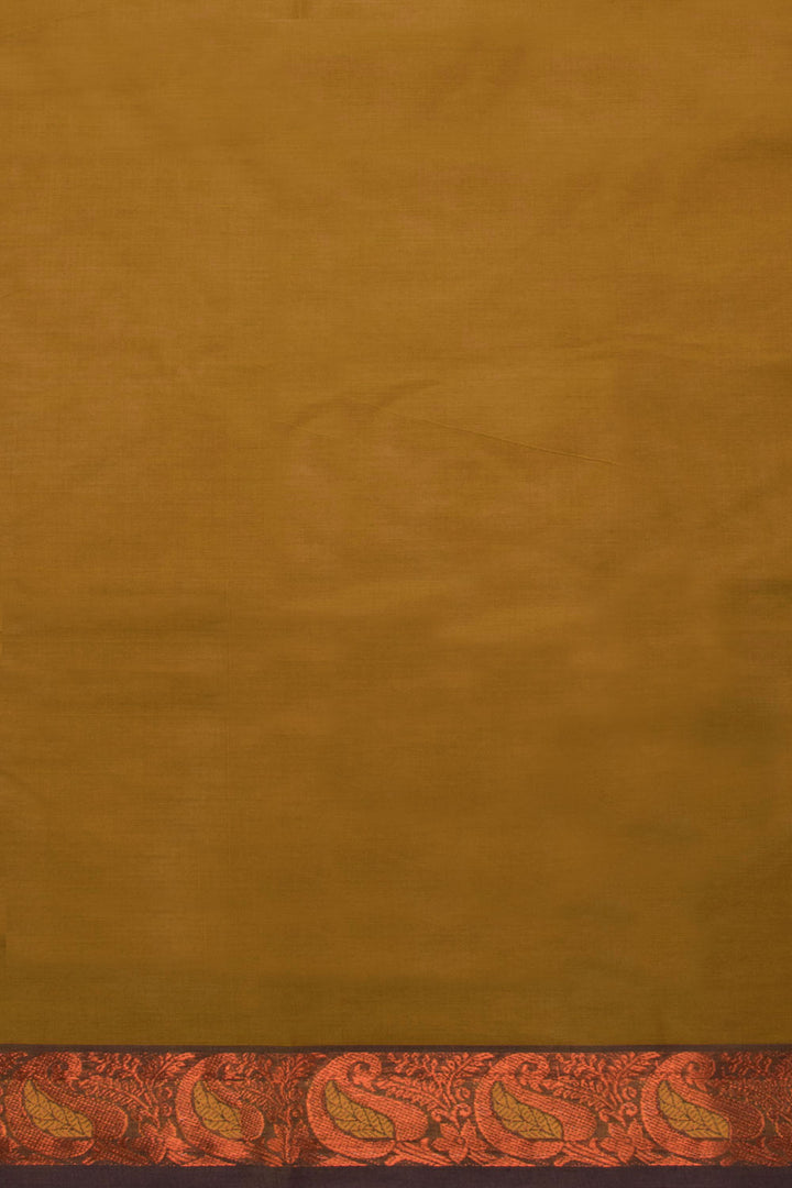 Rust Brown Handloom Chettinad Cotton Saree 10070028