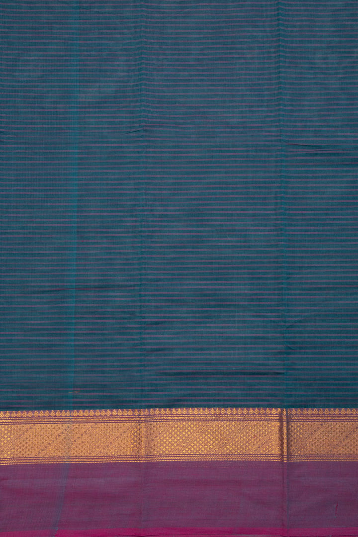 Blue Handloom Chettinad Cotton Saree 10070052 - Avishya