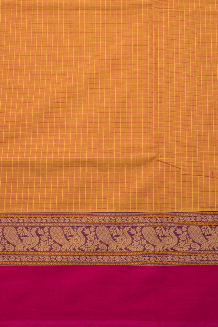 Yellow Handloom Kanchi Cotton Saree 10069387