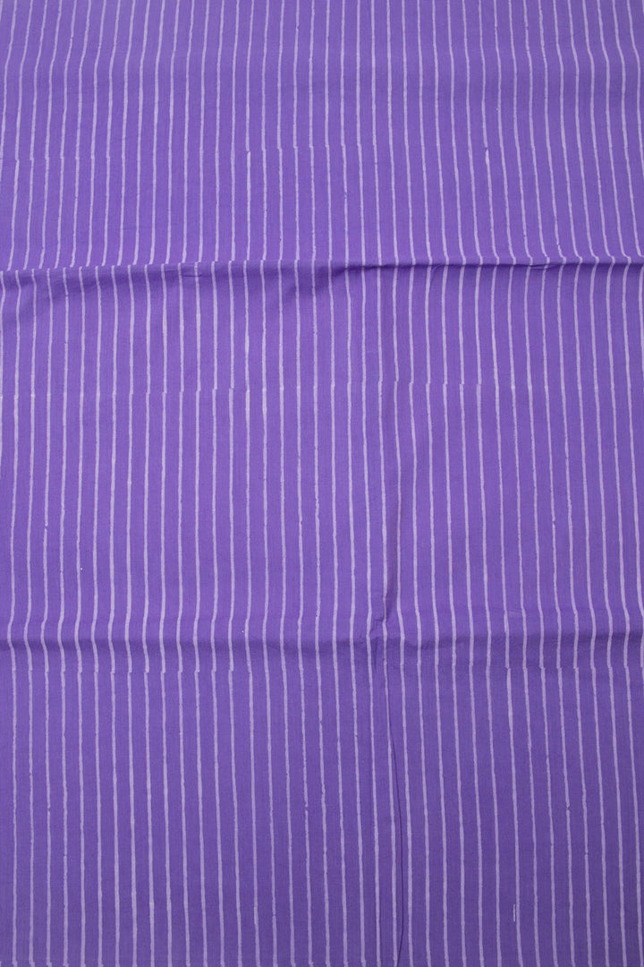 Lavender  Embroidered 3-Piece Silk Cotton Salwar Suit Material  - Avishya