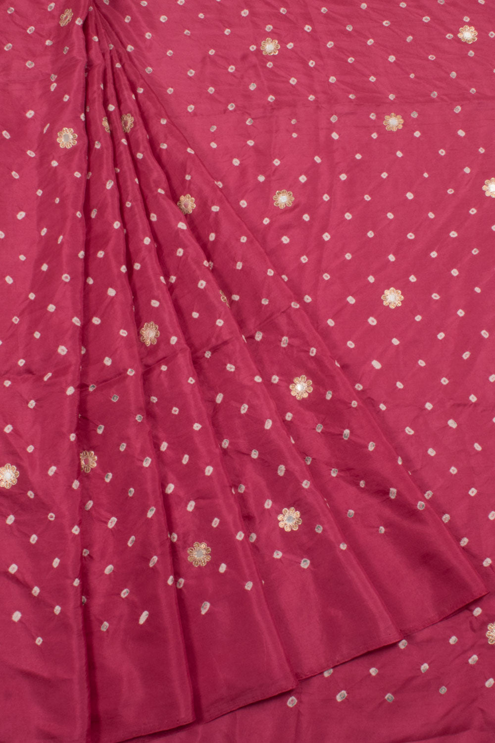 Handcrafted Bandhani Mulberry Silk Saree 10059050 Avishya