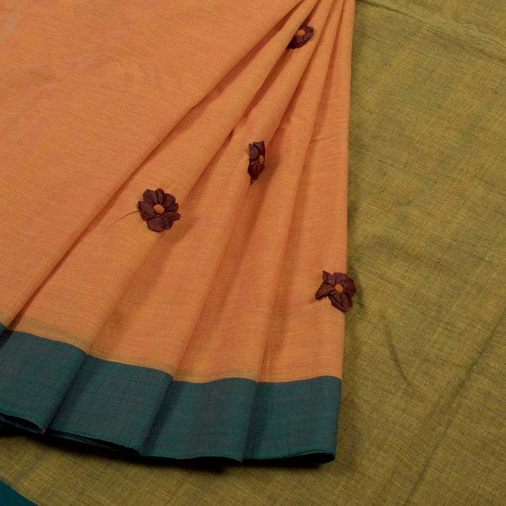 Khandua Applique Embroidered Odisha Cotton Saree 10043420