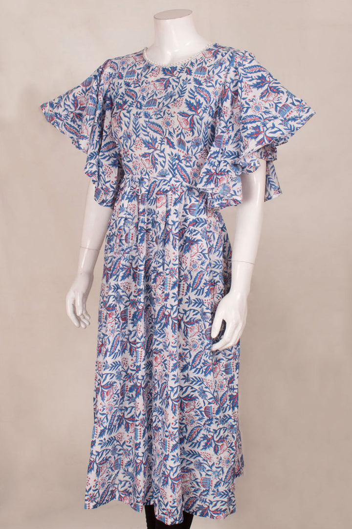 Hand Block Printed Cotton Dress 10056465