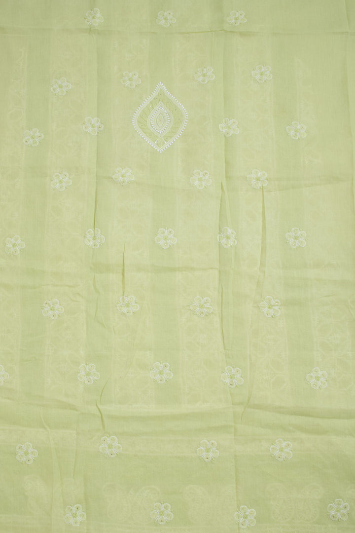 Chikankari Embroidered Cotton Salwar Suit Material 10059386