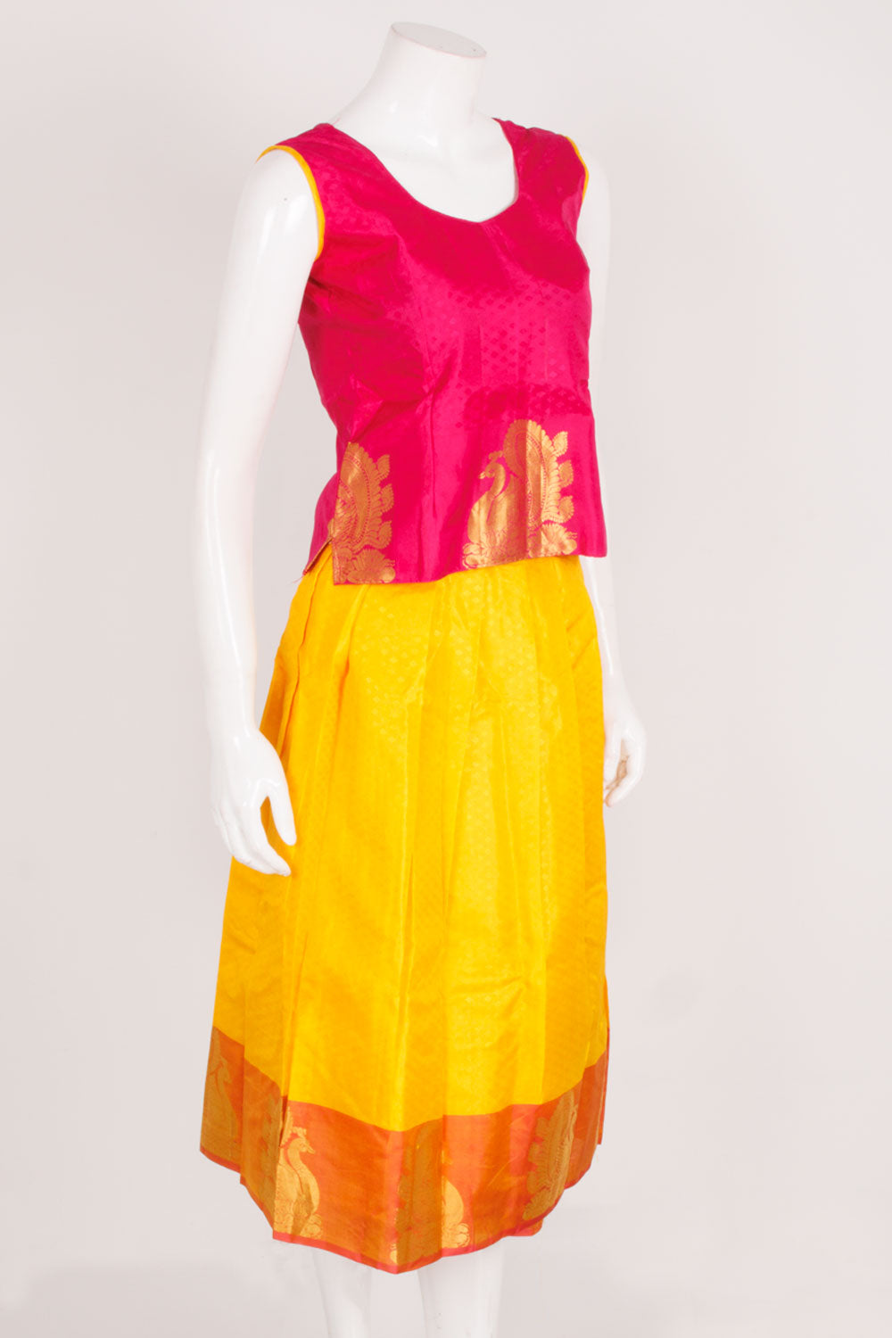 Size 0 to 16 yrs Pure Silk Kanchipuram Pattu Pavadai 10059824