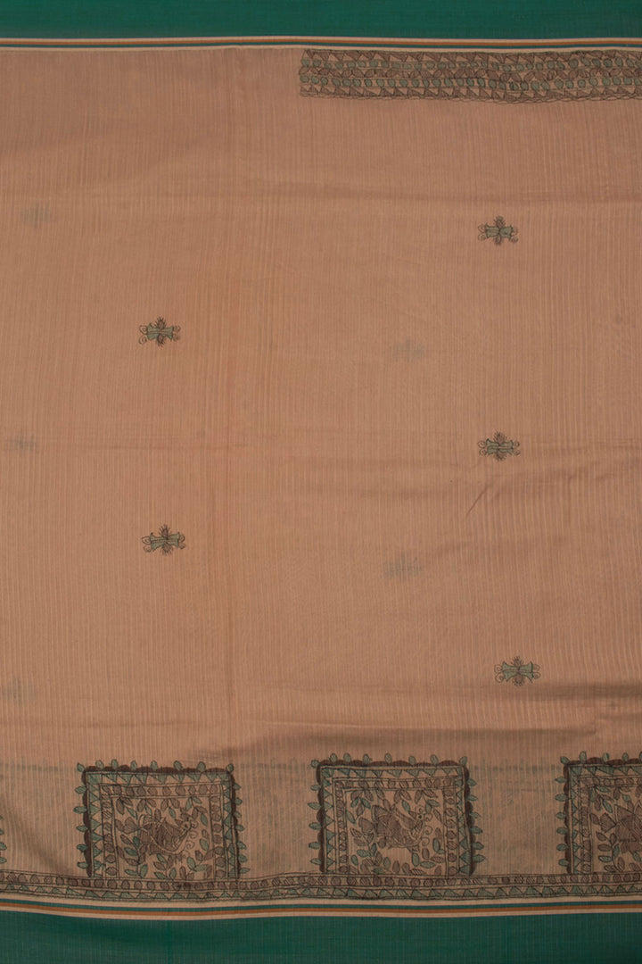 Hand Painted Madhubani Silk Cotton Saree 10058420