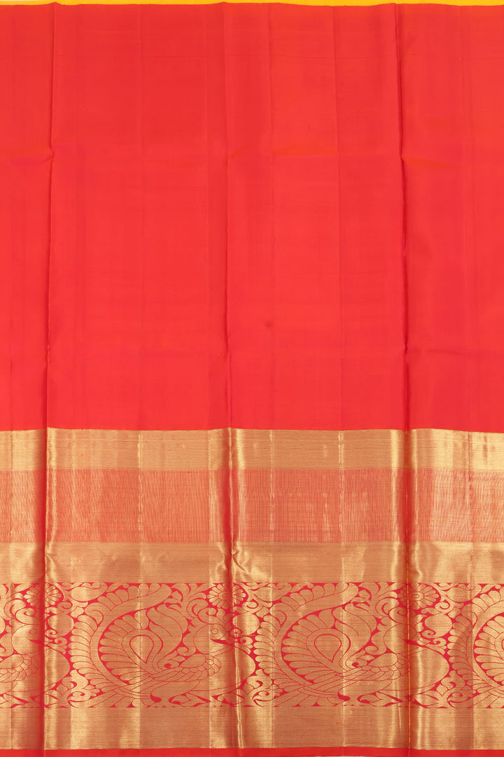 Marigold Yellow Kanjivaram Pattu Pavadai Material 10059639