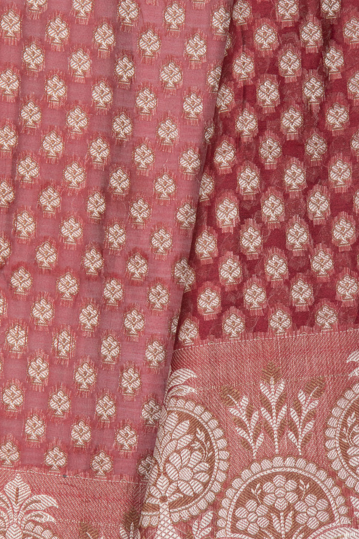 Maroon Banarasi Cotton Salwar Suit Material 10061161