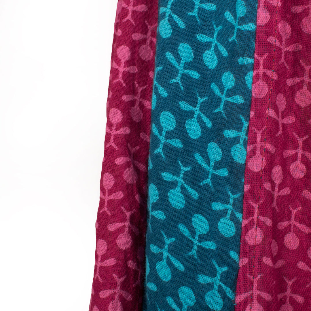 Hand Block Printed Kalidar Cotton Skirt 10055174