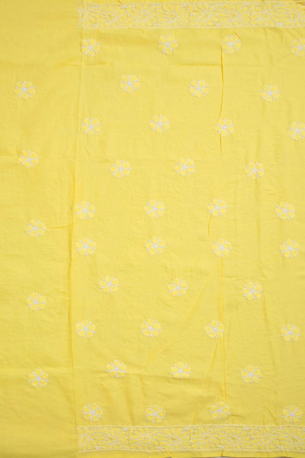 Chikankari Embroidered Cotton Salwar Suit Material 10059389