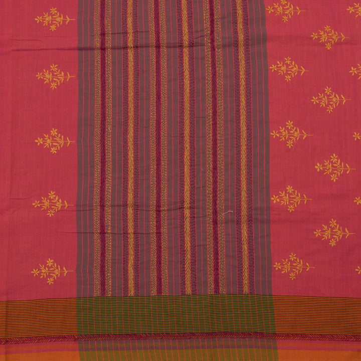 Hand Embroidered Cotton Saree 10057405