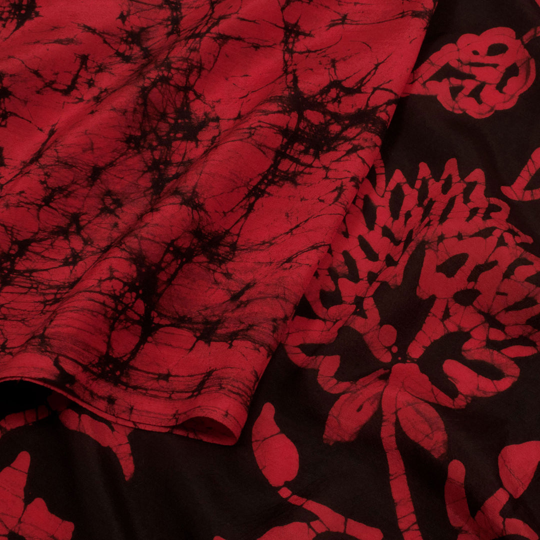 Batik Silk Cotton Saree 10055764