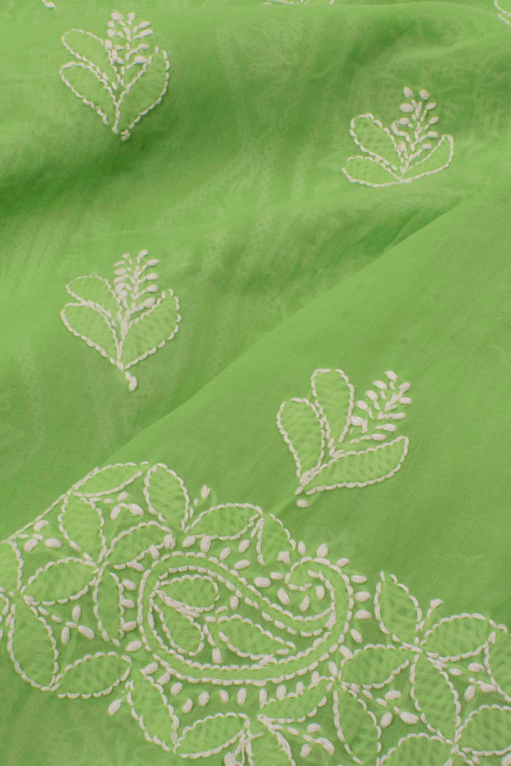 Chikankari Embroidered Cotton Salwar Suit Material 10057964