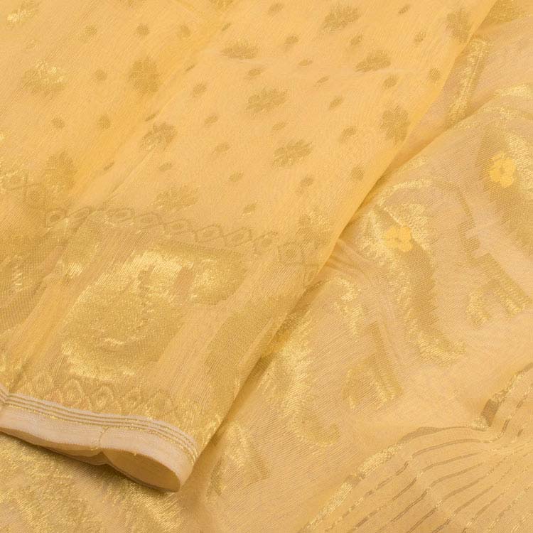 Handloom Jamdani Style Cotton Saree 10038131