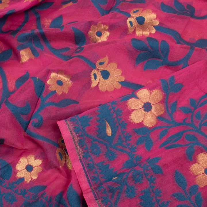 Handloom Jamdani Style Cotton Saree 10042101