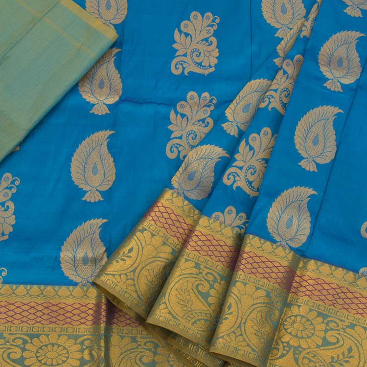 2 to 4 Year Size Pure Zari Kanchipuram Pattu Pavadai Material 10044978