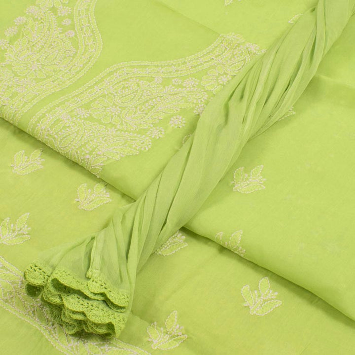 Chikankari Embroidered Cotton Salwar Suit Material 10050967